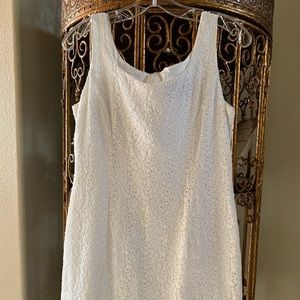 Connected Petite White Eyelet Shift Dress